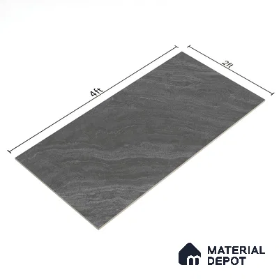 Marble Floor & Wall Tile | TL 00680 Foggy Grey 4 ft x 2 ft Matte Finish Full Body Vitrified Tile - 9 mm | Suitable For Living Room, Bedroom, Dining Area