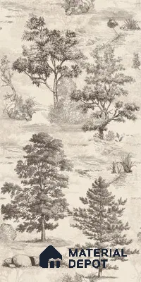 TL 12799 B Forest Toile Black 4 ft x 2 ft Vitrified Matte Finish Tile - 9 mm