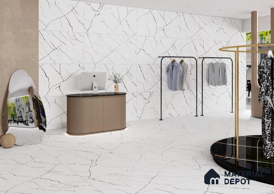 Modern Marble Elegance in Retail Design | Material Depot