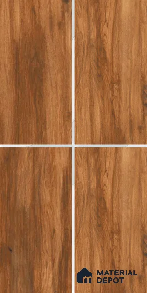 TL 03069 Frisson Brown 4 ft x 2 ft Matte Finish Wooden Look Tile - 9 mm (Random 3)