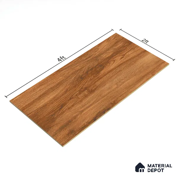 TL 03069 Frisson Brown 4 ft x 2 ft Matte Finish Wooden Look Tile - 9 mm (Random 3)