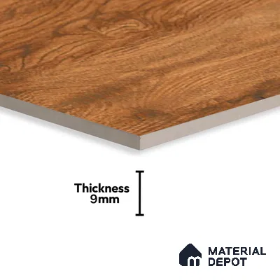 TL 03069 Frisson Brown 4 ft x 2 ft Matte Finish Wooden Look Tile - 9 mm (Random 3)