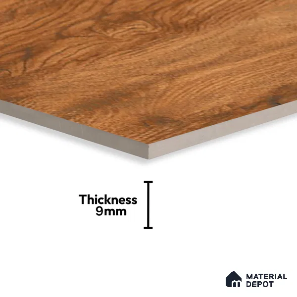 TL 03069 Frisson Brown 4 ft x 2 ft Matte Finish Wooden Look Tile - 9 mm (Random 3)