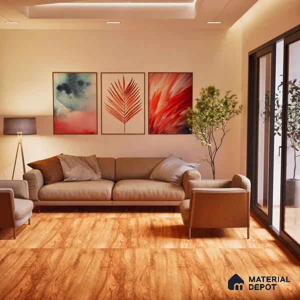 TL 03069 Frisson Brown 4 ft x 2 ft Matte Finish Wooden Look Tile - 9 mm (Random 3)