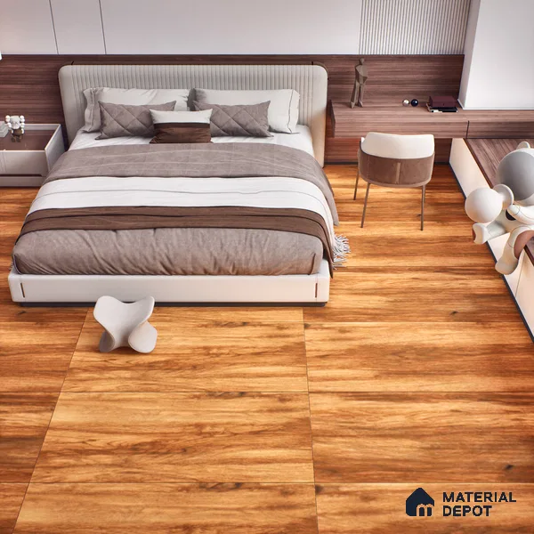TL 03069 Frisson Brown 4 ft x 2 ft Matte Finish Wooden Look Tile - 9 mm (Random 3)