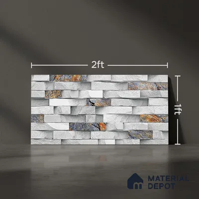 TL 05889 Frost Pearl 600x300 mm Sugar Finish Random Design Vitrified Elevation Wall Tile - 8 mm