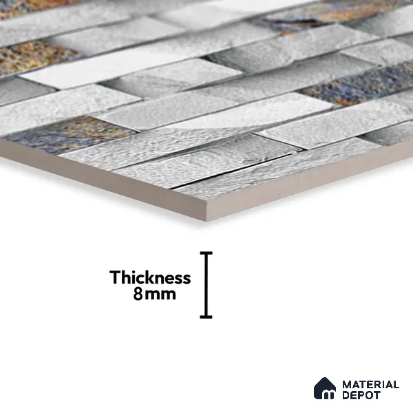 TL 05889 Frost Pearl 600x300 mm Sugar Finish Random Design Vitrified Elevation Wall Tile - 8 mm