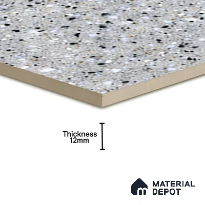 Parking Floor Tile TL 07557 Frostveil | 16 x 16 inch | Anti Skid Matte Finish Heavy Duty Vitrified Tile - 12 mm | Suitable For Outdoor, Terrace, Balcony | Pattern Alignment May Vary | 2-3 mm Spacer is Mandatory
