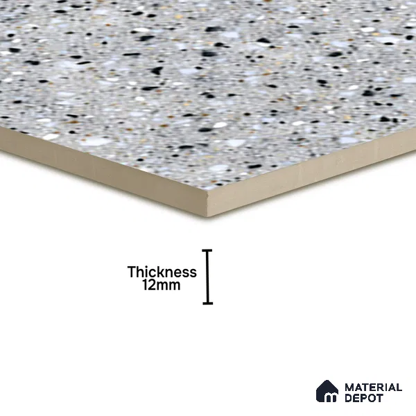 Parking Floor Tile TL 07557 Frostveil | 16 x 16 inch | Anti Skid Matte Finish Heavy Duty Vitrified Tile - 12 mm | Suitable For Outdoor, Terrace, Balcony | Pattern Alignment May Vary | 2-3 mm Spacer is Mandatory