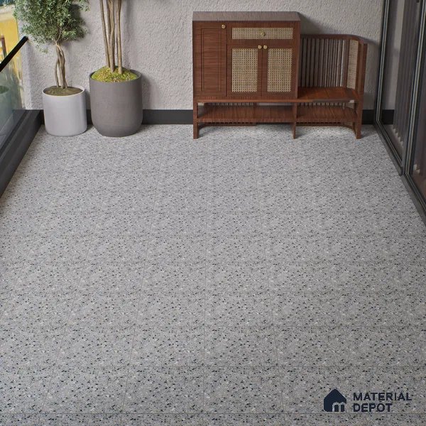 Parking Floor Tile TL 07557 Frostveil | 16 x 16 inch | Anti Skid Matte Finish Heavy Duty Vitrified Tile - 12 mm | Suitable For Outdoor, Terrace, Balcony | Pattern Alignment May Vary | 2-3 mm Spacer is Mandatory