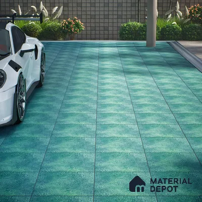 Parking Floor Tile TL 07567 Frostwave | 16 x 16 inch | Anti Skid Matte Finish Heavy Duty Vitrified Tile - 12 mm | Suitable For High Traffic Areas, Terrace, Balcony | Pattern Alignment May Vary | 2-3 mm Spacer is Mandatory