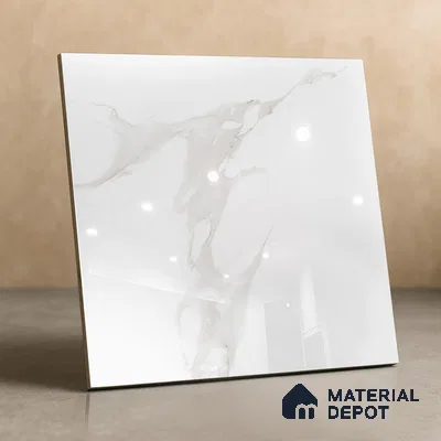 TL 02933 Frosty White 2 ft x 2 ft Glossy Finish Vitrified Floor & Wall Tile - 9.5 mm