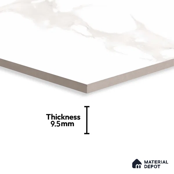 TL 02933 Frosty White 2 ft x 2 ft Glossy Finish Vitrified Floor & Wall Tile - 9.5 mm