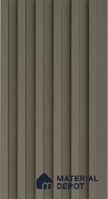 PN 06672 Plain Colour Look Louver 9.5 ft x 0.5 ft Texture Finish  - 18 mm | Suitable for Feature Wall, TV Unit & Living Room
