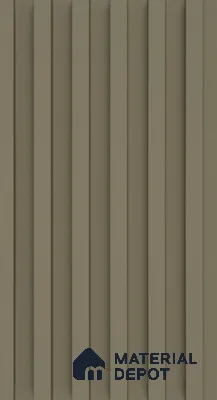 PN 06673 Plain Colour Look Louver 9.5 ft x 0.5 ft Texture Finish  - 18 mm | Suitable for Feature Wall, TV Unit & Living Room