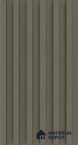 PN 06674 Plain Colour Look Louver 9.5 ft x 0.5 ft Texture Finish  - 18 mm | Suitable for Feature Wall, TV Unit & Living Room