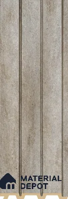 PN 07225 Fabric Look Louver 8 ft x 0.4 ft Texture Finish  - 10 mm | Suitable for Feature Wall, TV Unit & Living Room