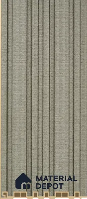 PN 07227 Fabric Look Louver 8 ft x 0.5 ft Texture Finish  - 10 mm | Suitable for Feature Wall, TV Unit & Living Room