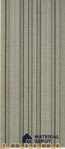 PN 07227 Fabric Look Louver 8 ft x 0.5 ft Texture Finish  - 10 mm | Suitable for Feature Wall, TV Unit & Living Room