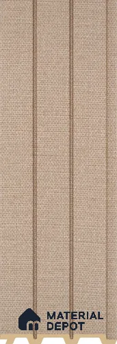 PN 07229 Fabric Look Louver 8 ft x 0.4 ft Texture Finish  - 10 mm | Suitable for Feature Wall, TV Unit & Living Room