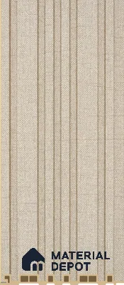 PN 07235 Fabric Look Louver 8 ft x 0.5 ft Texture Finish  - 10 mm | Suitable for Feature Wall, TV Unit & Living Room
