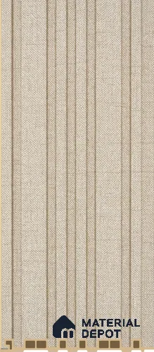 PN 07235 Fabric Look Louver 8 ft x 0.5 ft Texture Finish - 10 mm | Suitable for Feature Wall, TV Unit & Living Room
