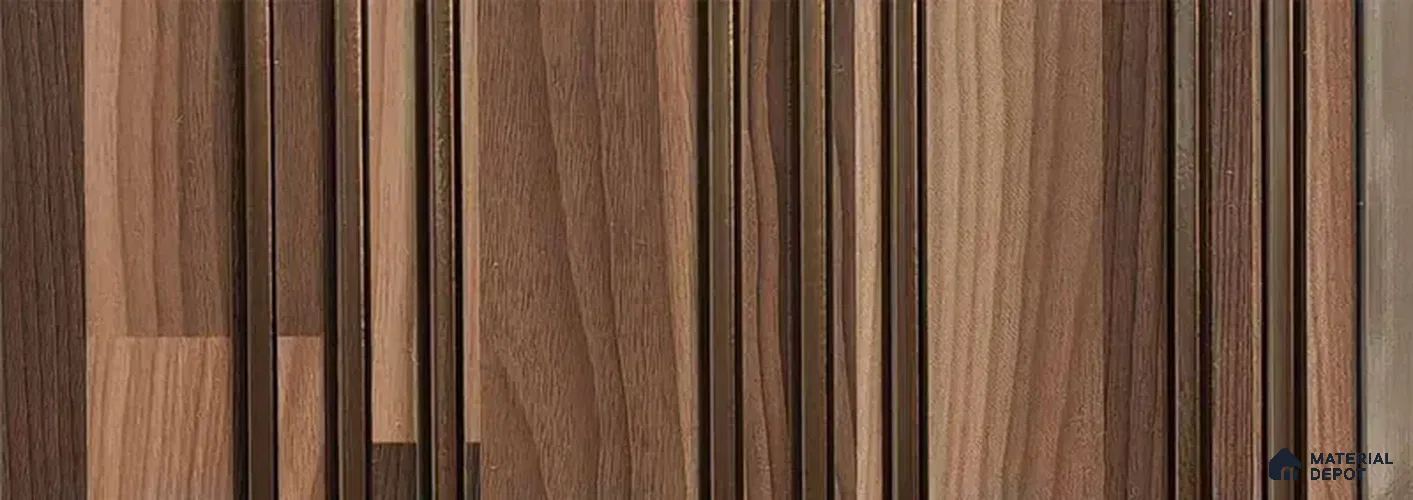PN 07441 Patterned Look Louver 8 ft x 0.8 ft Texture Finish - 10 mm | Suitable for Feature Wall, TV Unit & Living Room