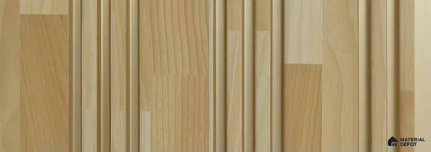 PN 07442 Patterned Look Louver 8 ft x 0.8 ft Texture Finish - 10 mm | Suitable for Feature Wall, TV Unit & Living Room