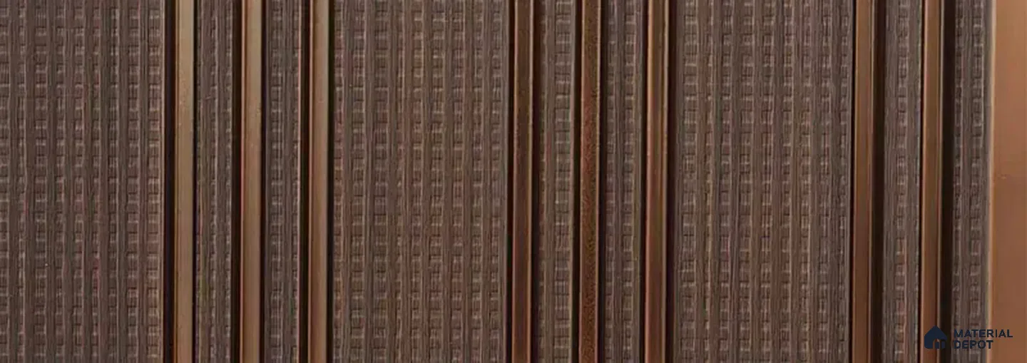 PN 07443 Patterned Look Louver 8 ft x 0.8 ft Texture Finish - 10 mm | Suitable for Feature Wall, TV Unit & Living Room