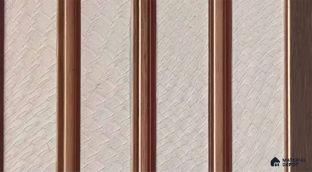 PN 07451 Patterned Look Louver 8 ft x 0.4 ft Texture Finish - 10 mm | Suitable for Feature Wall, TV Unit & Living Room
