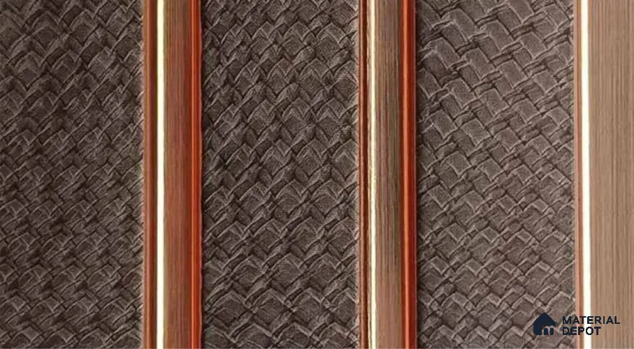 PN 07456 Patterned Look Louver 8 ft x 0.4 ft Texture Finish - 10 mm | Suitable for Feature Wall, TV Unit & Living Room