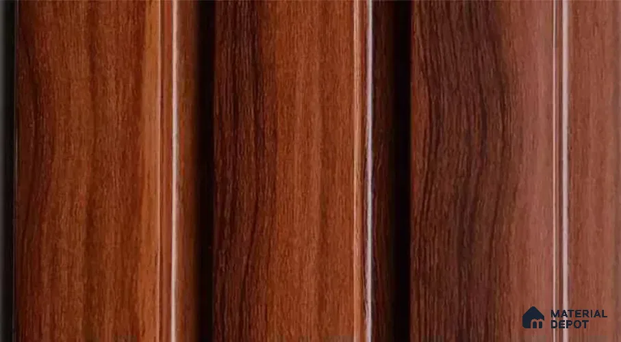PN 07457 Wood Look Louver 8 ft x 0.4 ft Texture Finish - 10 mm | Suitable for Feature Wall, TV Unit & Living Room