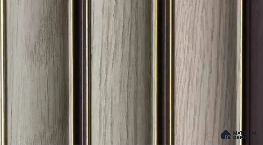PN 07466 Wood Look Louver 8 ft x 0.4 ft Texture Finish - 10 mm | Suitable for Feature Wall, TV Unit & Living Room