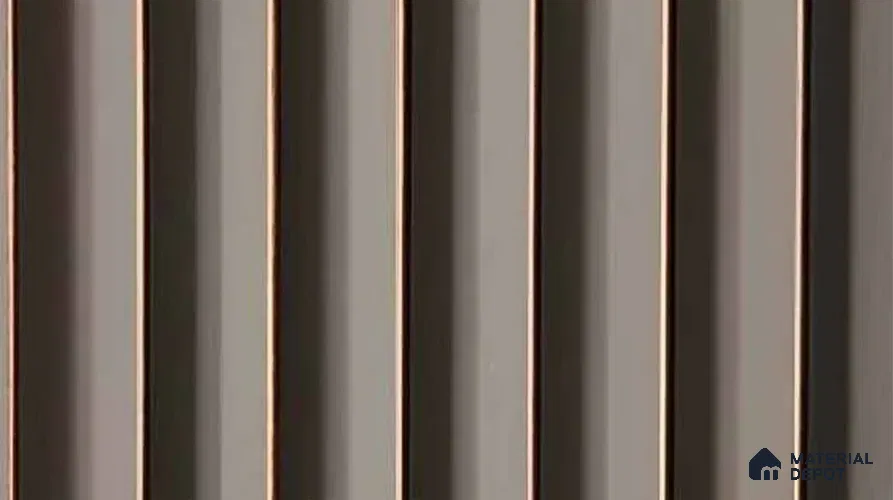 PN 07469 Solid Colors Look Louver 8 ft x 0.4 ft Texture Finish  - 10 mm | Suitable for Feature Wall, TV Unit & Living Room