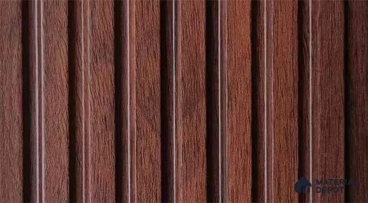 PN 07472 Wood Look Louver 8 ft x 0.4 ft Texture Finish  - 10 mm | Suitable for Feature Wall, TV Unit & Living Room