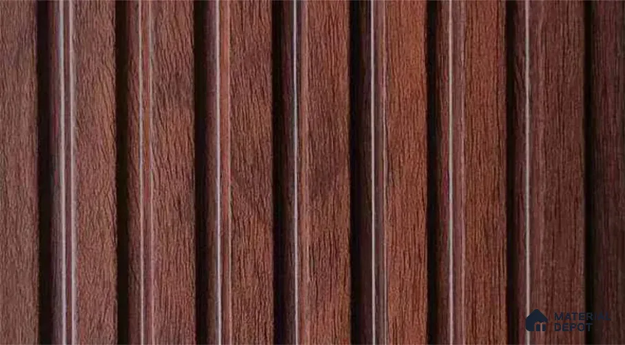 PN 07472 Wood Look Louver 8 ft x 0.4 ft Texture Finish - 10 mm | Suitable for Feature Wall, TV Unit & Living Room