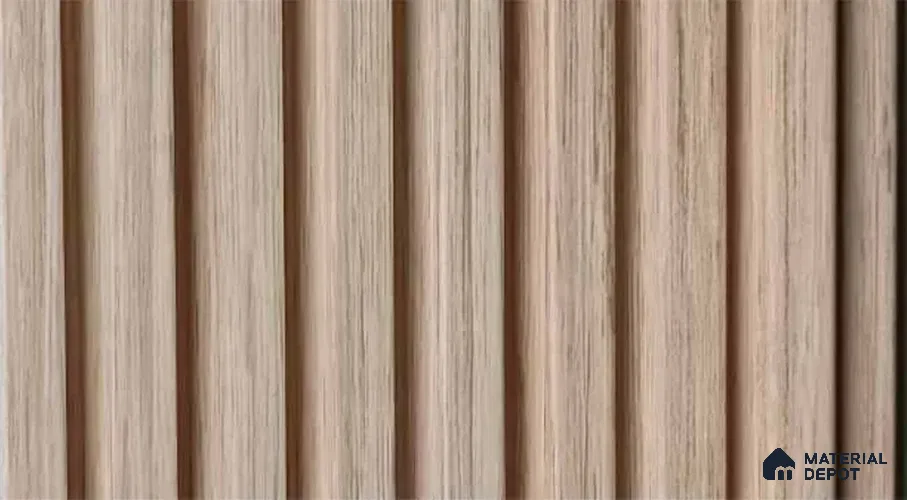 PN 07473 Wood Look Louver 8 ft x 0.4 ft Texture Finish  - 10 mm | Suitable for Feature Wall, TV Unit & Living Room