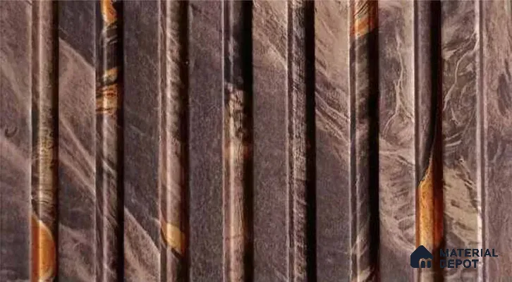 PN 07474 Marble Look Louver 8 ft x 0.4 ft Texture Finish  - 10 mm | Suitable for Feature Wall, TV Unit & Living Room