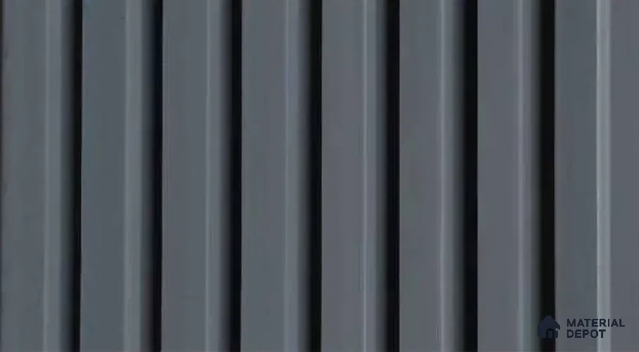 PN 07482 Solid Colors Look Louver 8 ft x 0.4 ft Texture Finish  - 10 mm | Suitable for Feature Wall, TV Unit & Living Room
