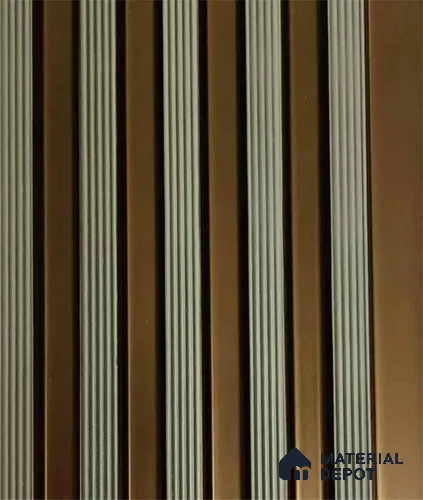 PN 07486 Wood Look Louver 8 ft x 0.4 ft Texture Finish - 10 mm | Suitable for Feature Wall, TV Unit & Living Room
