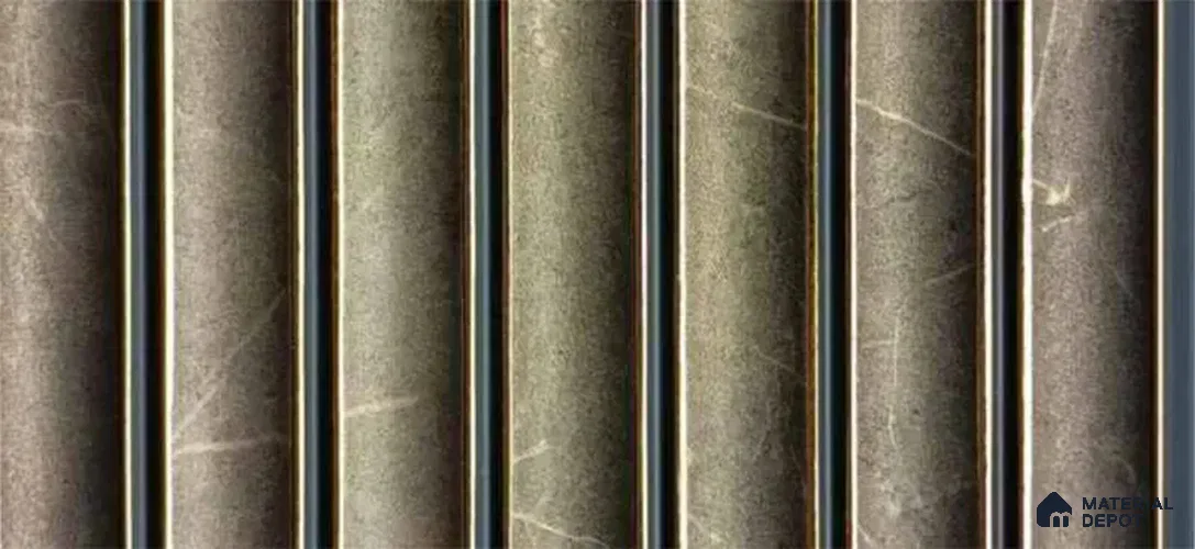 PN 07491 Marble Look Louver 8 ft x 0.5 ft Texture Finish - 10 mm | Suitable for Feature Wall, TV Unit & Living Room