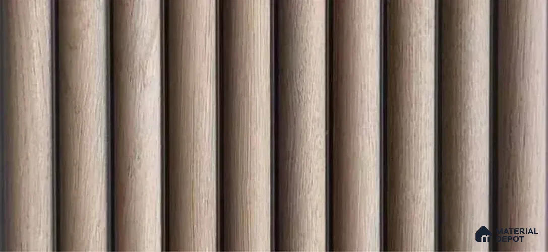 PN 07498 Wood Look Louver 8 ft x 0.5 ft Texture Finish - 10 mm | Suitable for Feature Wall, TV Unit & Living Room