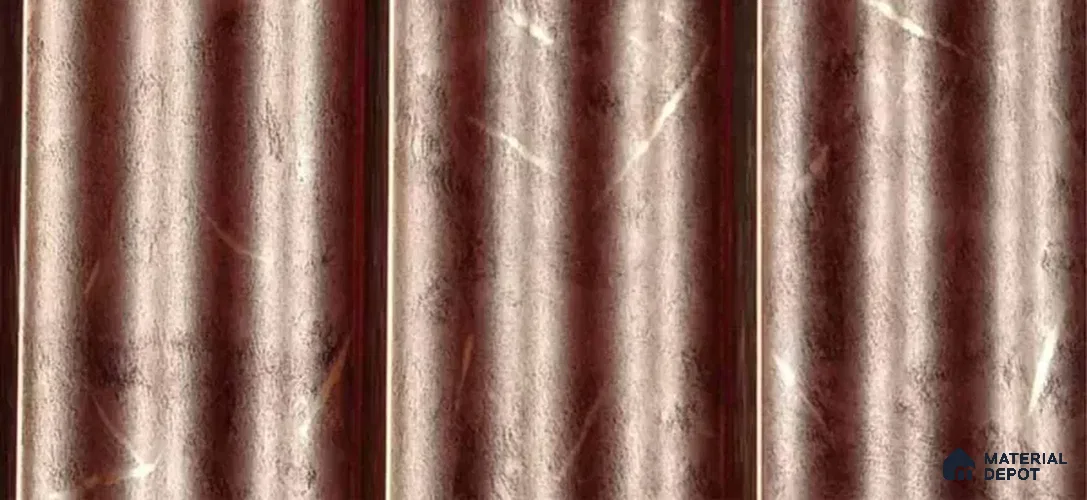 PN 07502 Marble Look Louver 8 ft x 0.5 ft Texture Finish - 10 mm | Suitable for Feature Wall, TV Unit & Living Room