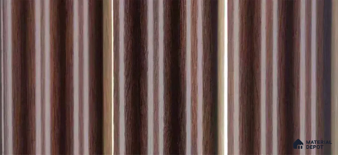 PN 07505 Wood Look Louver 8 ft x 0.5 ft Texture Finish - 10 mm | Suitable for Feature Wall, TV Unit & Living Room