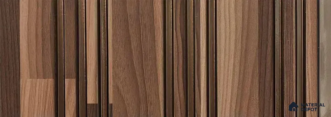 PN 07509 Patterned Look Louver 9.5 ft x 0.8 ft Texture Finish  - 10 mm | Suitable for Feature Wall, TV Unit & Living Room