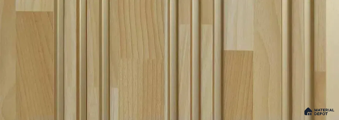 PN 07510 Patterned Look Louver 9.5 ft x 0.8 ft Texture Finish - 10 mm | Suitable for Feature Wall, TV Unit & Living Room