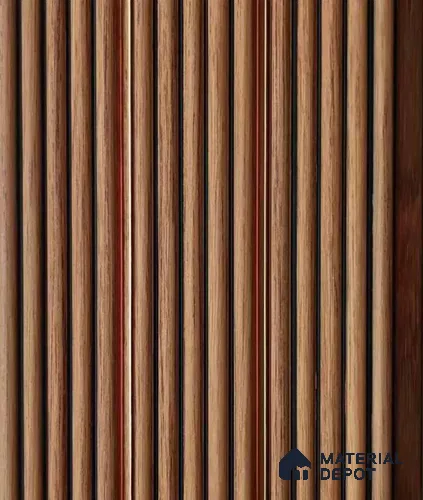 PN 07517 Wood Look Louver 9.5 ft x 0.4 ft Texture Finish - 10 mm | Suitable for Feature Wall, TV Unit & Living Room