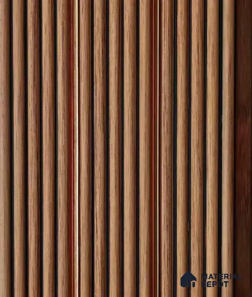 PN 07517 Wood Look Louver 9.5 ft x 0.4 ft Texture Finish - 10 mm | Suitable for Feature Wall, TV Unit & Living Room