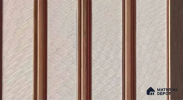 PN 07519 Patterned Look Louver 9.5 ft x 0.4 ft Texture Finish  - 10 mm | Suitable for Feature Wall, TV Unit & Living Room