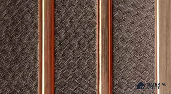 PN 07524 Patterned Look Louver 9.5 ft x 0.4 ft Texture Finish  - 10 mm | Suitable for Feature Wall, TV Unit & Living Room
